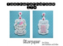 ITH - Glitzerpupser Taschenanhänger in 3 Motiven